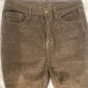 BCBG Green Corduroy pants - Size 28W Twig High Rise